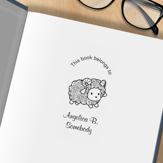 Curry Coat Little Sheep Ram Buchzeichen Gummistempel