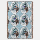Curry Coated Retriever Weihnachten Decke (Vorderseite Vertikal)