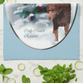 Curry Coated Retriever Weihnachten Geschirrtuch (Gefaltet)
