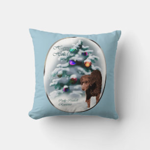 Curry Coated Retriever Weihnachten Kissen