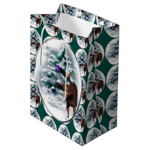 Curry Coated Retriever Weihnachten Mittlere Geschenktüte