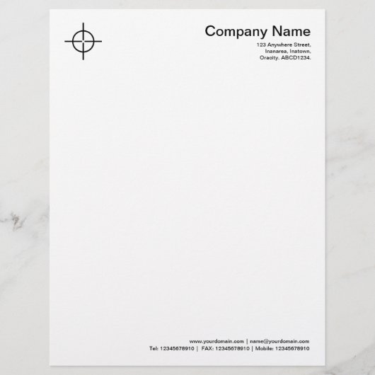 Curry Crosshairs - Schwarz Briefbogen (Vorderseite)