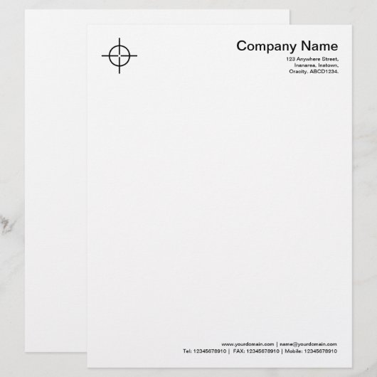 Curry Crosshairs - Schwarz Briefbogen (Vorne/Hinten)