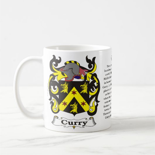 Curry-Familien-Wappen Tasse (Links)