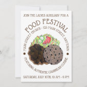 Curry Goat Rice and Peas Caribbean Food Festival Einladung (Vorderseite)