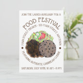 Curry Goat Rice and Peas Caribbean Food Festival Einladung (Stehend Vorderseite)