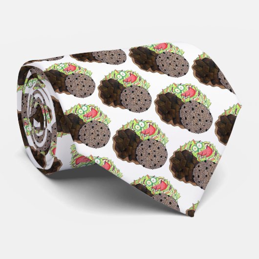 Curry Goat Rice and Peas Jamaican Caribbean Food Krawatte (Gerollt)