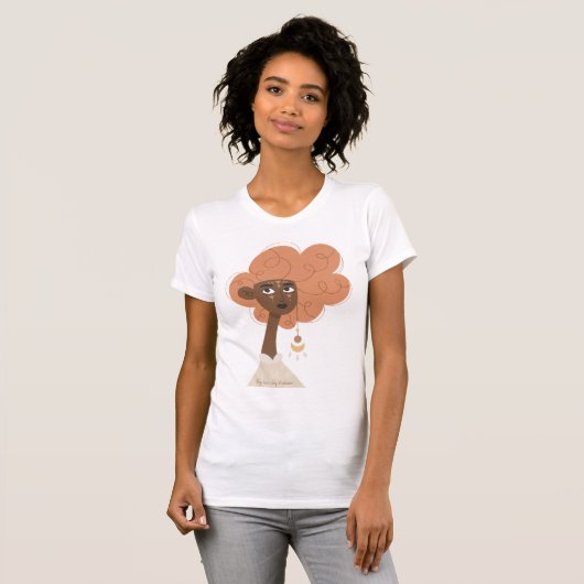 Curry große Haare große Träume boho Frau Star T-Shirt (Vorne ganz)