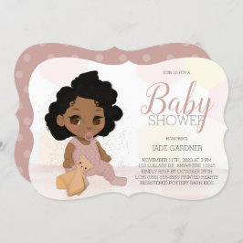 Curry Hair Baby Shower Invite - Brown Skin Tone Einladung