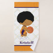 Curry Hair Basketball Boys Kids Custom Bath Handtu Badehandtuch (Badehandtuch)