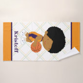 Curry Hair Basketball Boys Kids Custom Bath Handtu Badehandtuch (Badehandtuch)