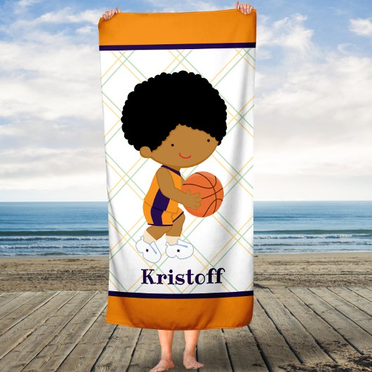 Curry Hair Basketball Boys Kids Custom Bath Handtu Badehandtuch