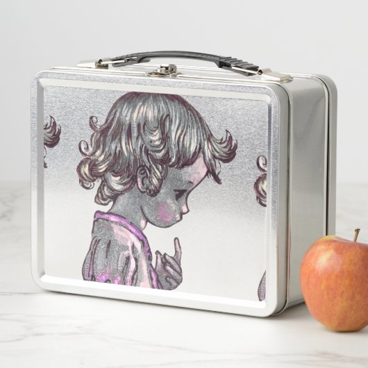 Curry Hair Girl Metal Lunchbox (Beispiel)