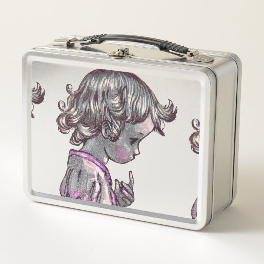 Curry Hair Girl Metal Lunchbox (Vorderseite)