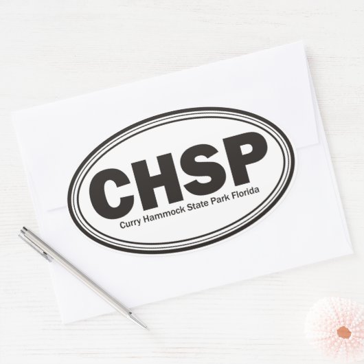 Curry Hammock Staat Park Ovaler Aufkleber (Umschlag)
