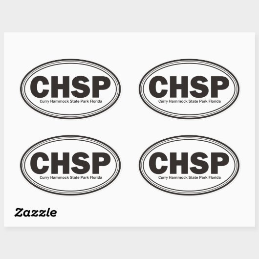 Curry Hammock Staat Park Ovaler Aufkleber (Blatt)