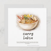 Curry Laksa Malaysia Postcard Feiertagskarte (Vorne/Hinten)