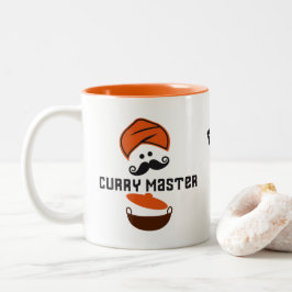Curry Master King of the Kitchen Cookery Zweifarbige Tasse