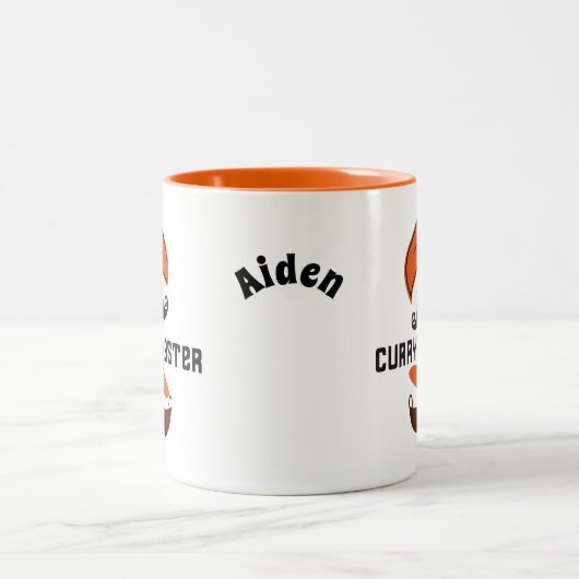 Curry Master King of the Kitchen Cookery Zweifarbige Tasse (Mittel)