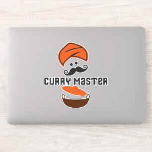 Curry Master, Liebe Cooking, scharfes warmes Essen Aufkleber