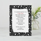 Curry Paper on Floral Print Birthday Party Einladung (Stehend Vorderseite)