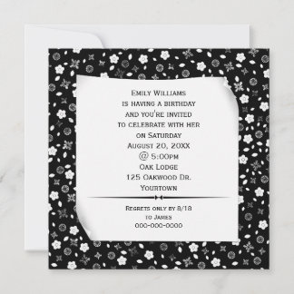 Curry Paper on Floral Print Party Einladung