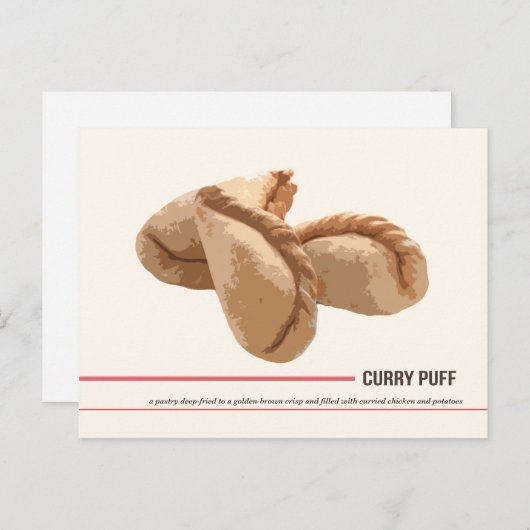 Curry Puff Postcard Postkarte (Vorne/Hinten)