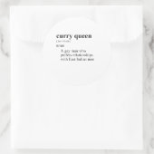 CURRY QUEEN RUNDER AUFKLEBER (Tasche)