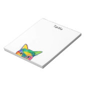 Curry Rainbow Cat Notepad Notizblock (Rotiert)