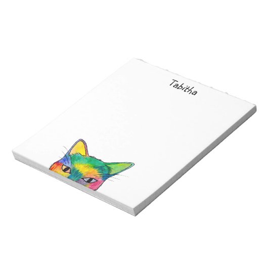 Curry Rainbow Cat Notepad Notizblock (Rotiert)
