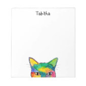 Curry Rainbow Cat Notepad Notizblock (Vorderseite)
