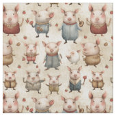 Curry-Schwanz: Whimsy Pig Stoff (Nahaufnahme)