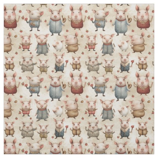 Curry-Schwanz: Whimsy Pig Stoff (Muster)
