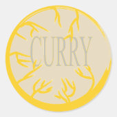 CURRY 'SPICE JAR' CIRCLE STICKER (Vorderseite)