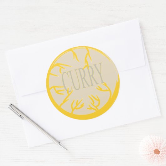 CURRY 'SPICE JAR' CIRCLE STICKER (Umschlag)