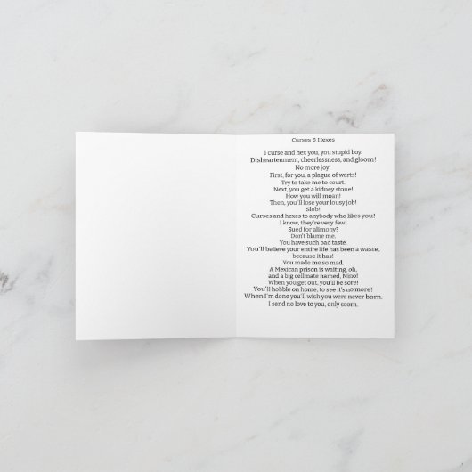 Curse & Hexenkarte Karte (Innenseite)