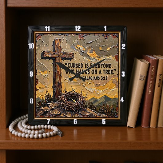 Curse to Blessing: The Cross Quadratische Wanduhr