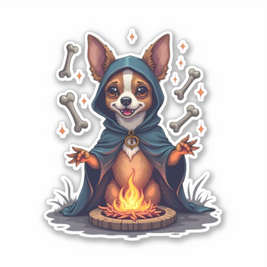 Cursed Chihuahua Ritual Dog Aufkleber (Vorderseite)