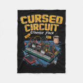 Cursed Circuit Starter Pack Funny Electronics Hall Fleecedecke (Vorderseite)