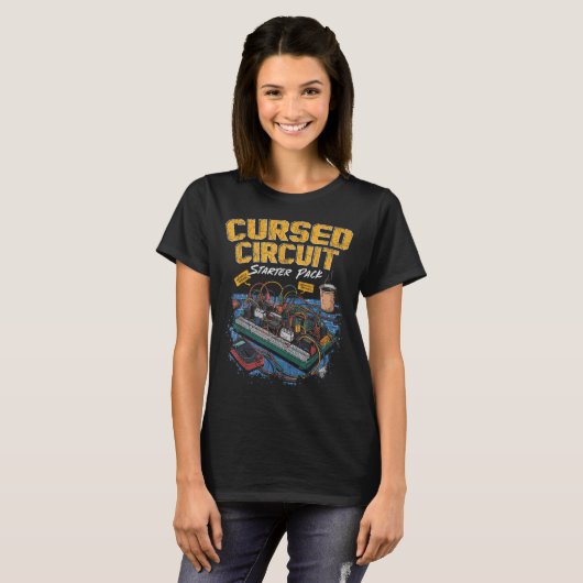Cursed Circuit Starter Pack Funny Electronics Hall T-Shirt (Vorne ganz)