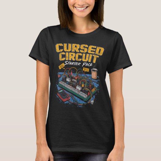 Cursed Circuit Starter Pack Funny Electronics Hall T-Shirt (Vorderseite)