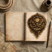 Cursed Coin Pirate – Aged Parchment Cover Notizblock