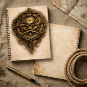 Cursed Coin Pirate – Aged Parchment Cover Notizblock