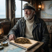 Cursed Coin Pirate – Aged Parchment Cover Notizblock