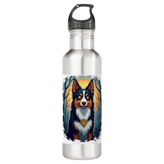 Cursed Collie Crawl Edelstahlflasche (Vorderseite)