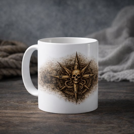 Cursed Compass Sigil Pirate Kaffeetasse