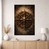 Cursed Compass Sigil Pirate Poster