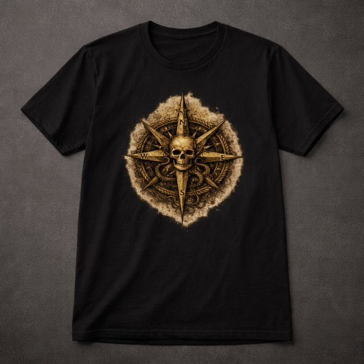 Cursed Compass Sigil Pirate T-Shirt