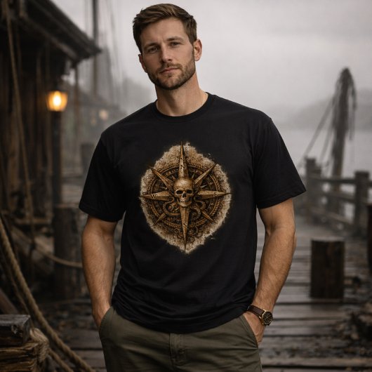 Cursed Compass Sigil Pirate T-Shirt