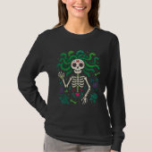 Cursed Elegance : Gothic Calavera Serpent Goddess T-Shirt (Vorderseite)